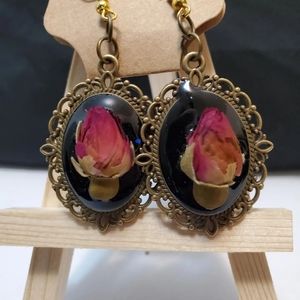 Rosebud earrings